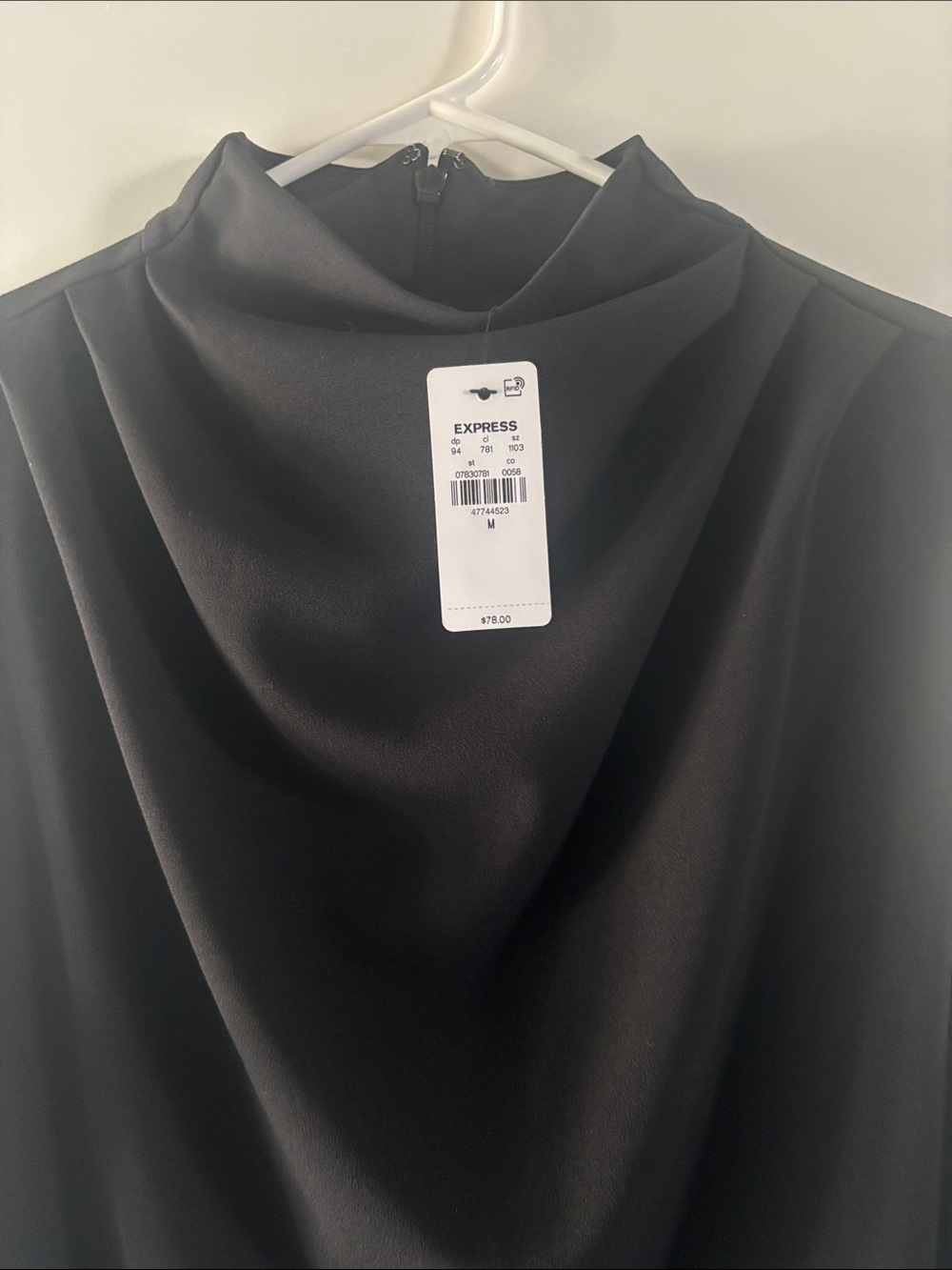 Express Black Sleeveless Mock Neck Mini Dress - Picture 2 of 5